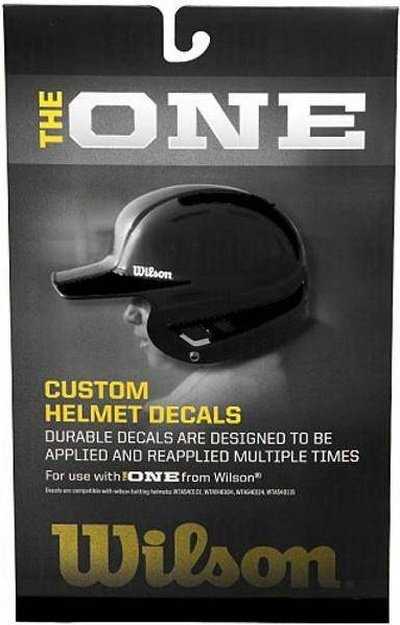 Wilson One Batting Helmet Decal Kit Black - 1 ea - HIT A Double