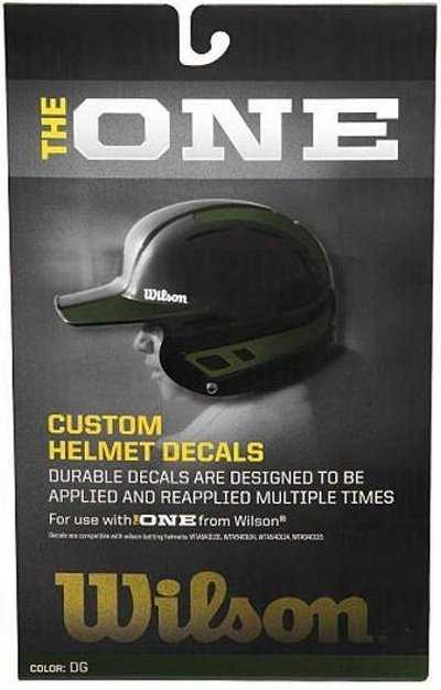 Wilson One Batting Helmet Decal Kit Dark Green - 1 ea - HIT A Double