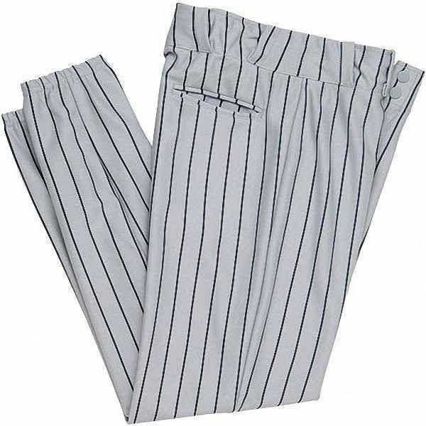 Wilson Pro T3 Premium Baseball Adult Pinstripe Pants - Gray Navy - HIT A Double