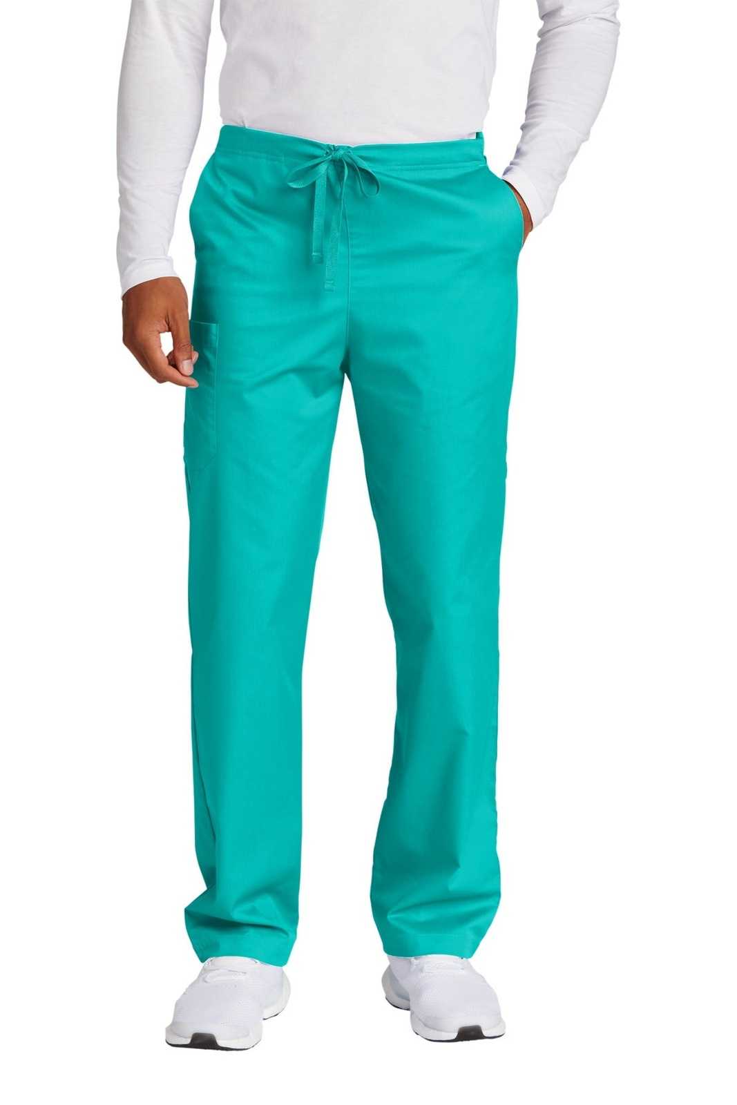 Wonderwink WW3150T Unisex Tall WorkFlexCargo Pant - Teal Blue - HIT a Double - 1