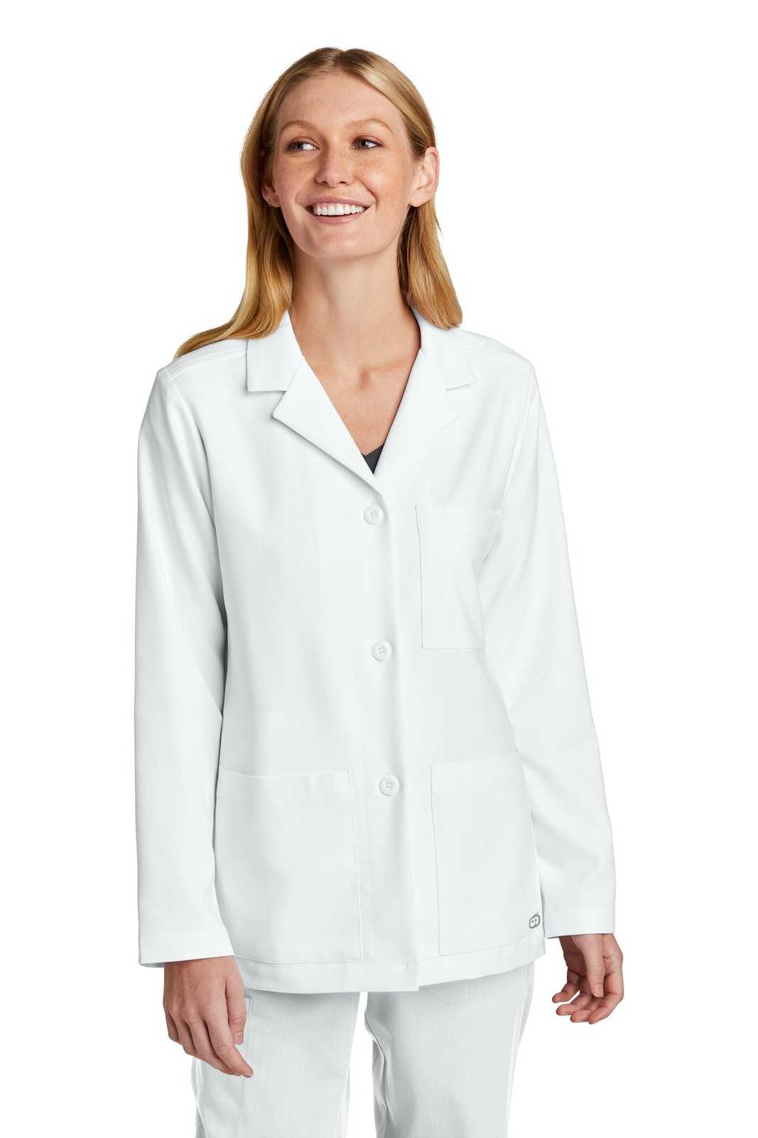 Wonderwink WW4072 Women's Consultation Lab Coat - White - HIT a Double - 1