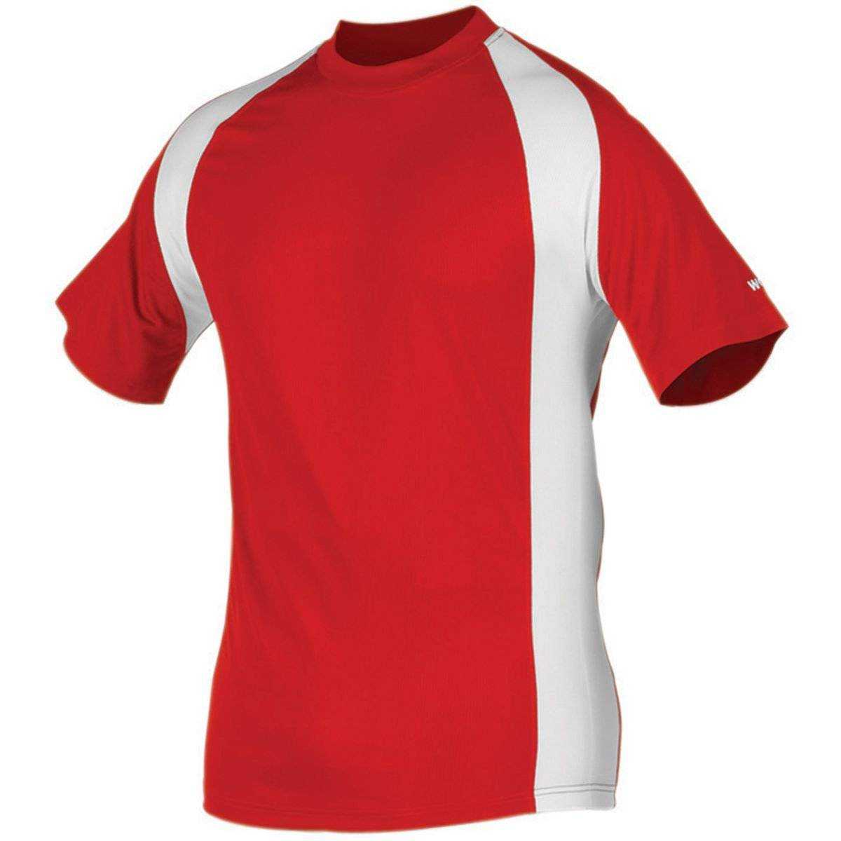 Worth Titan Short Sleeve Jersey Men&#39;s - Red White - HIT a Double