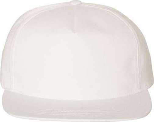 Yupoong 6502 Unstructured Five-Panel Snapback Cap - White - HIT a Double - 1