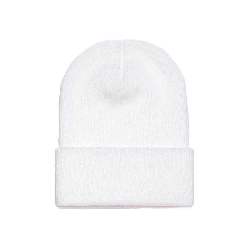 Yupoong 1501KC Classics Cuffed Knit Beanie - White - HIT a Double