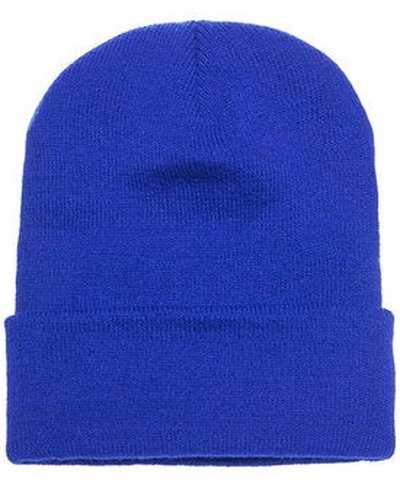 Yupoong 1501 Adult Cuffed Knit Beanie - Royal - HIT a Double