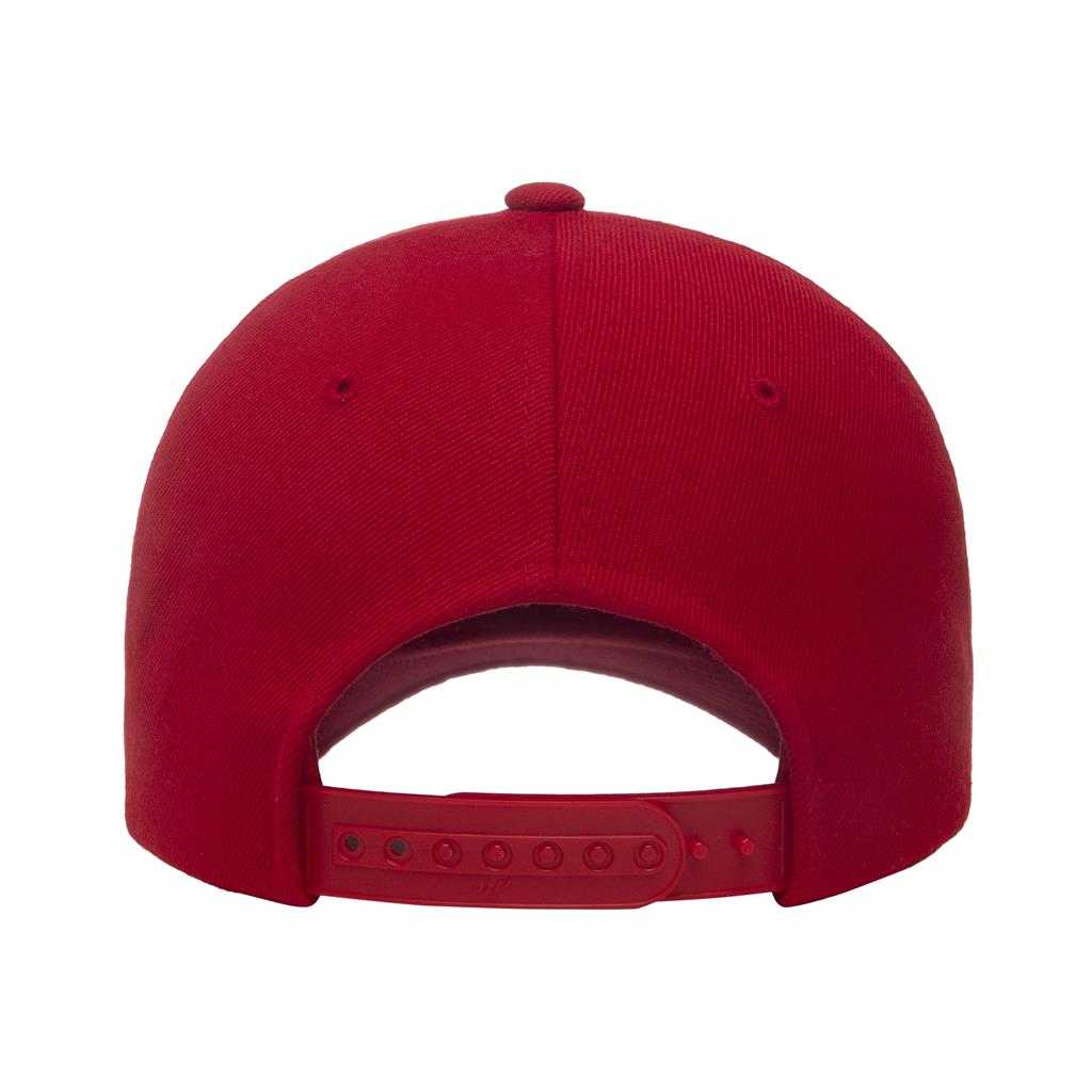 Yupoong 5789M Classics 5-Panel Premium Curved Visor Snapback Cap - Red - HIT a Double