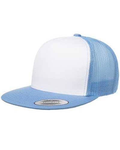 Yupoong 6006W Adult Trucker with White Front Panel Cap - C Bl White C Blue - HIT a Double