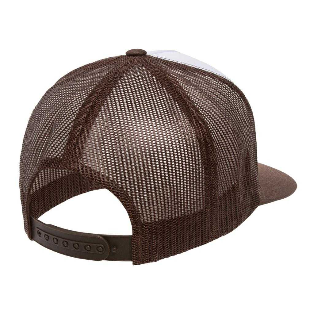 Yupoong 6006W Classics Trucker Cap White Front - Brown White - HIT a Double