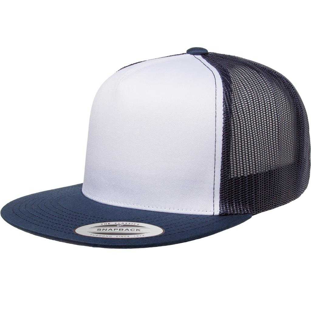 Yupoong 6006W Classics Trucker Cap White Front - Navy White - HIT a Double