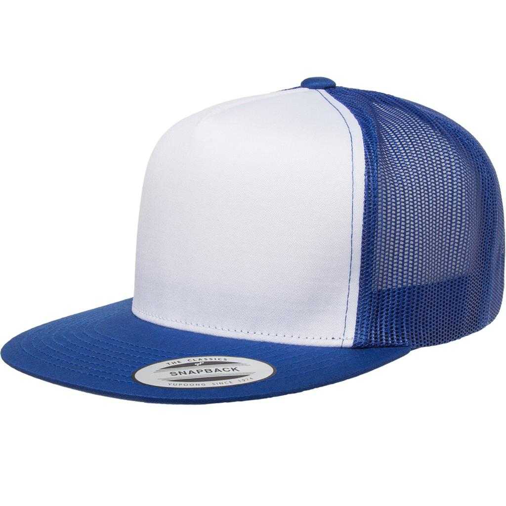 Yupoong 6006W Classics Trucker Cap White Front - Royal White - HIT a Double