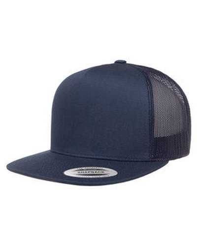 Yupoong 6006 Adult 5-Panel Trucker Cap - Navy - HIT a Double