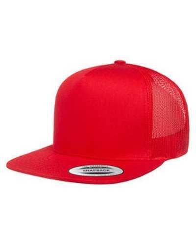 Yupoong 6006 Adult 5-Panel Trucker Cap - Red - HIT a Double