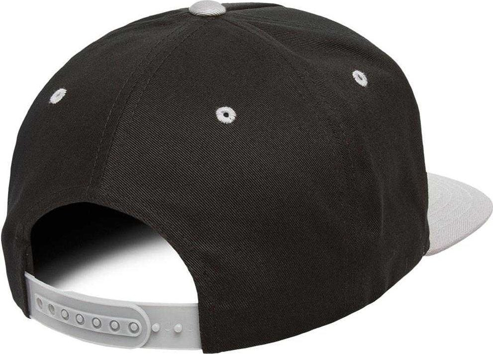 Yupoong 6007T Classics 5-Panel Cotton Twill Snapback Cap 2-Tone - Black Silver - HIT a Double