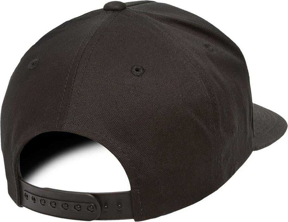 Yupoong 6007 Classics 5-Panel Cotton Twill Snapback Cap - Black - HIT a Double