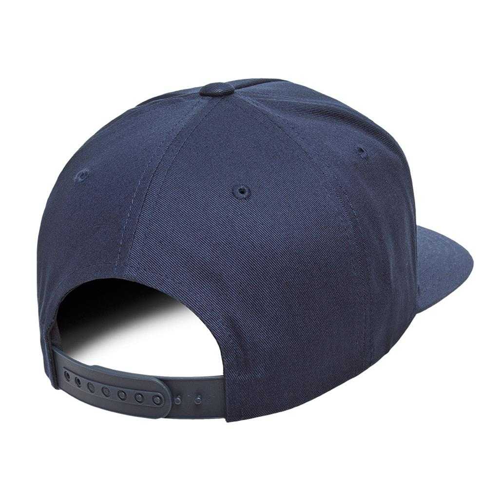 Yupoong 6007 Classics 5-Panel Cotton Twill Snapback Cap - Navy - HIT a Double