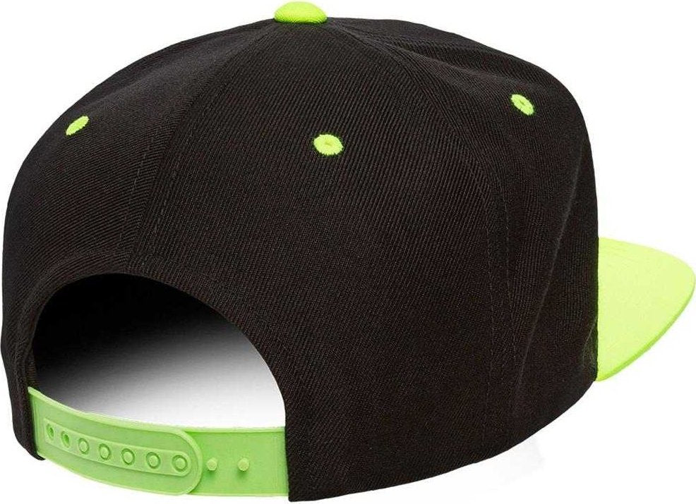 Yupoong 6089MT Classics Premium Snapback Cap 2-Tone - Black Neon Green - HIT a Double