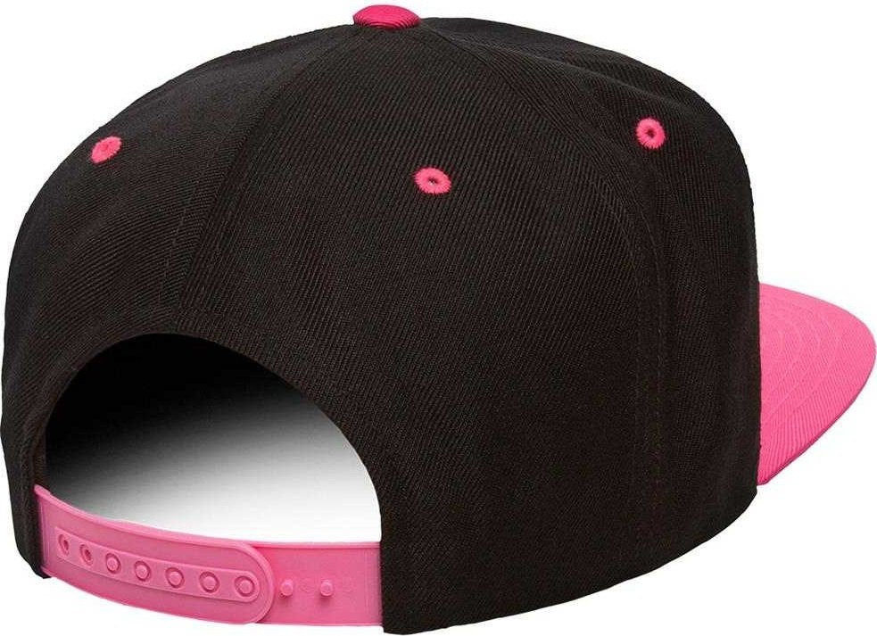 Yupoong 6089MT Classics Premium Snapback Cap 2-Tone - Black Neon Pink - HIT a Double