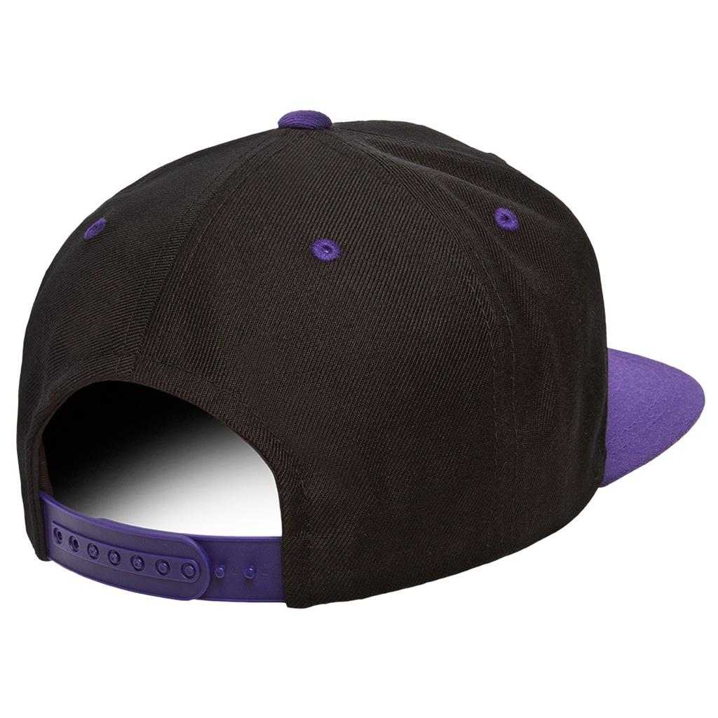 Yupoong 6089MT Classics Premium Snapback Cap 2-Tone - Black Purple - HIT a Double