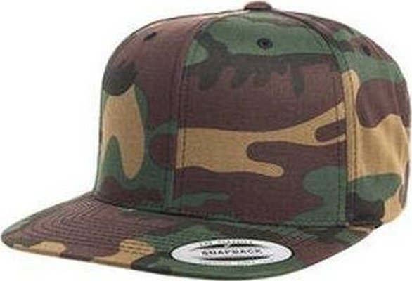 Yupoong 6089 Adult 6-Panel Structured Flat Visor ClassicSnapback - Camo - HIT a Double