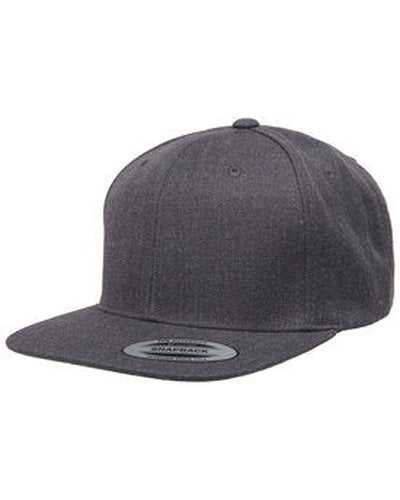 Yupoong 6089 Adult 6-Panel Structured Flat Visor ClassicSnapback - Dark Heather - HIT a Double