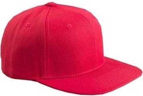 Yupoong 6089 Adult 6-Panel Structured Flat Visor ClassicSnapback - Red - HIT a Double