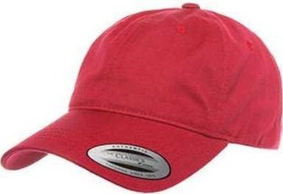 Yupoong 6245CM Adult Low-Profile Cotton Twill Dad Cap - Cranberry - HIT a Double