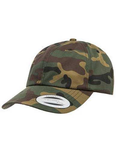 Yupoong 6245CM Adult Low-Profile Cotton Twill Dad Cap - Green Camo - HIT a Double