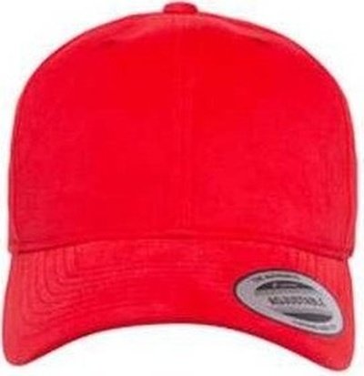 Yupoong 6363V Adult Brushed Cotton Twill Mid-Profile Cap - Red - HIT a Double