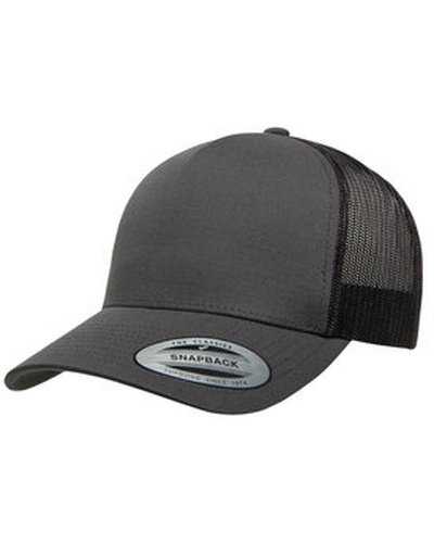 Yupoong 6506 Adult 5-Panel Retro Trucker Cap - Charcoal - HIT a Double