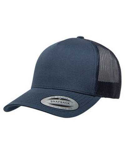 Yupoong 6506 Adult 5-Panel Retro Trucker Cap - Navy - HIT a Double