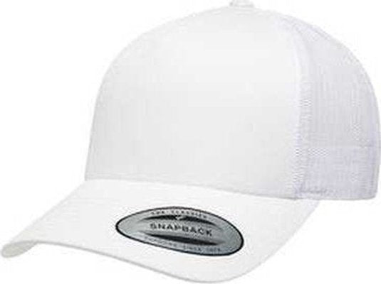Yupoong 6506 Adult 5-Panel Retro Trucker Cap - White - HIT a Double
