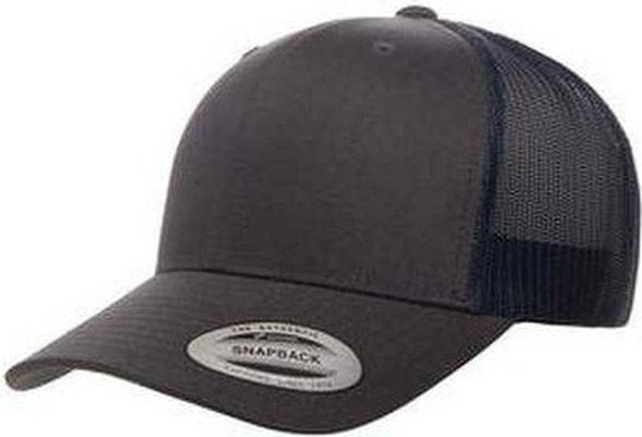 Yupoong 6606 Adult Retro Trucker Cap - Charcoal Navy - HIT a Double