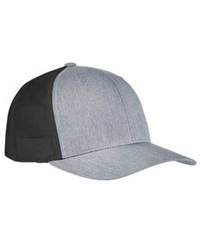 Yupoong 6606 Adult Retro Trucker Cap - Heather Black - HIT a Double
