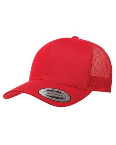 Yupoong 6606 Adult Retro Trucker Cap - Red - HIT a Double