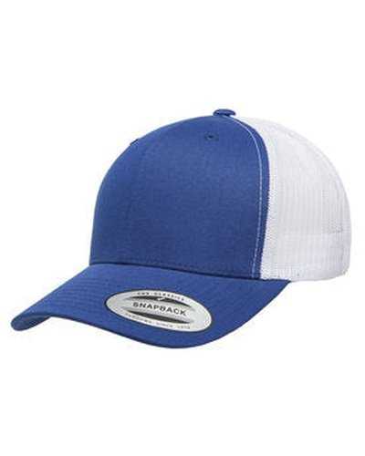 Yupoong 6606 Adult Retro Trucker Cap - Royal White - HIT a Double