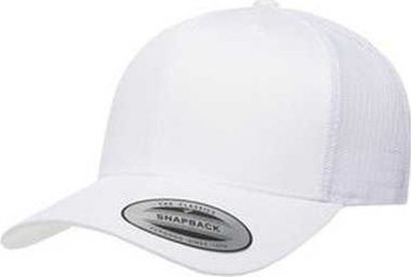 Yupoong 6606 Adult Retro Trucker Cap - White - HIT a Double