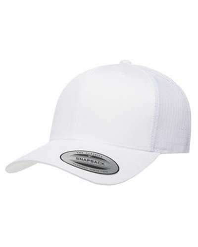 Yupoong 6606 Adult Retro Trucker Cap - White - HIT a Double