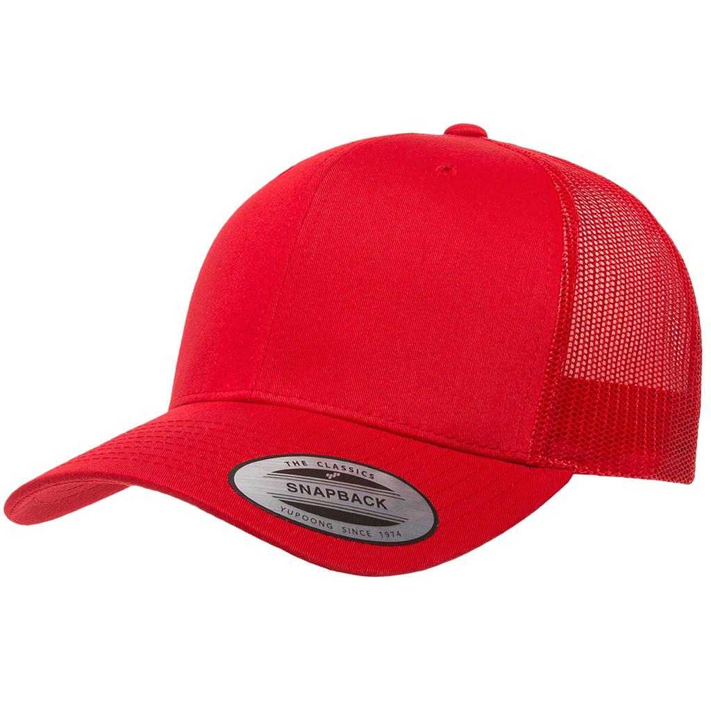 Yupoong 6606 Classics Retro Trucker Cap - Red - HIT a Double