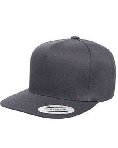 Yupoong Y6007 Adult 5-Panel Cotton Twill Snapback Cap - Dark Gray - HIT a Double