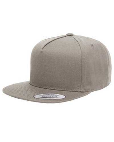 Yupoong Y6007 Adult 5-Panel Cotton Twill Snapback Cap - Gray - HIT a Double