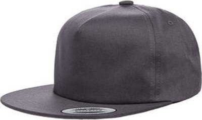 Yupoong Y6502 Adult Unstructured 5-Panel Snapback Cap - Charcoal - HIT a Double
