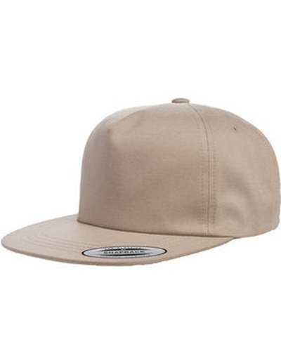 Yupoong Y6502 Adult Unstructured 5-Panel Snapback Cap - Khaki - HIT a Double