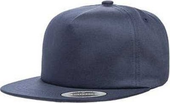 Yupoong Y6502 Adult Unstructured 5-Panel Snapback Cap - Navy - HIT a Double