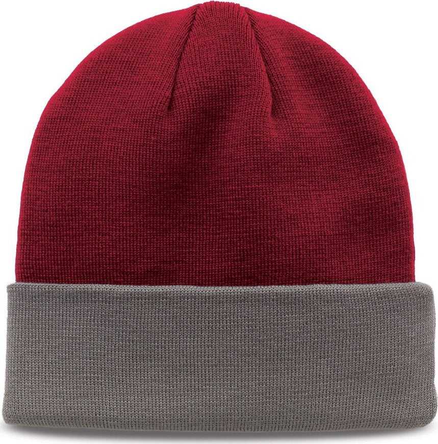 The Game GB459 Roll Up Beanie - Cardinal - HIT A Double