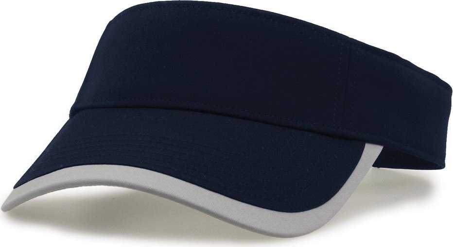 The Game GB463 Gamechanger Visor with Bill Tipping - Navy Gray - HIT A Double