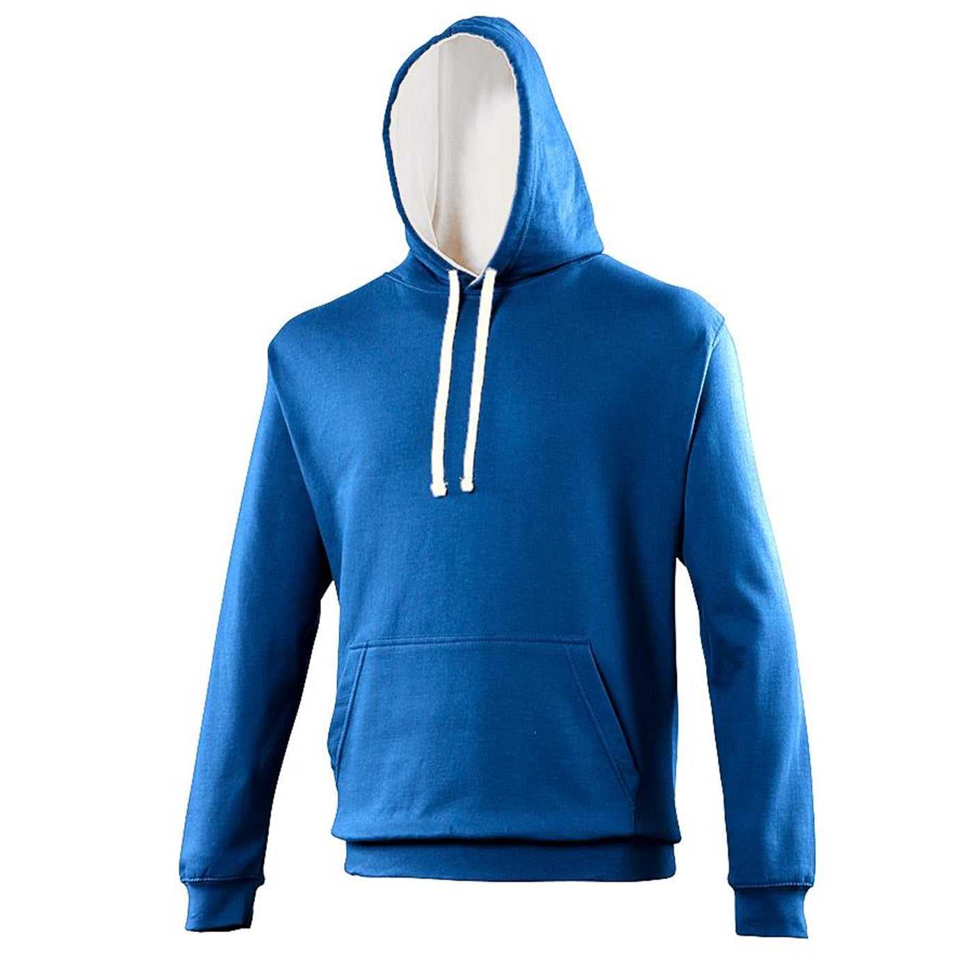 Just Hoods JHA003 Varsity Contrast Hoodie - Royal Blue Arctic White - HIT a Double