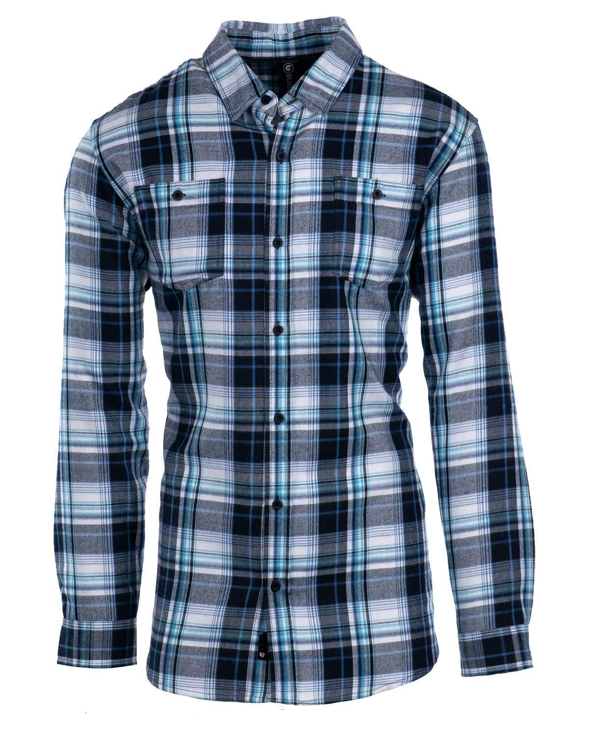 Burnside 8220 Perfect Flannel Work Shirt - Navy/ White - HIT a Double - 1
