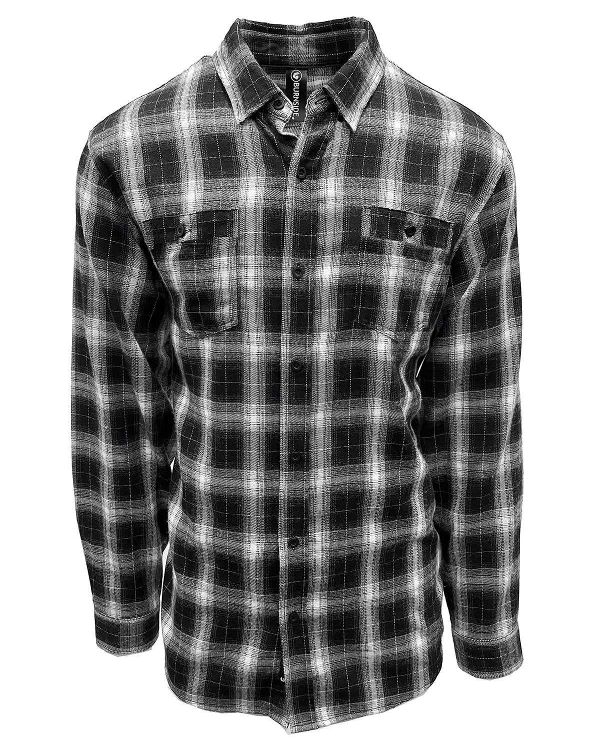 Burnside 8220 Perfect Flannel Work Shirt - Black/ White - HIT a Double - 1
