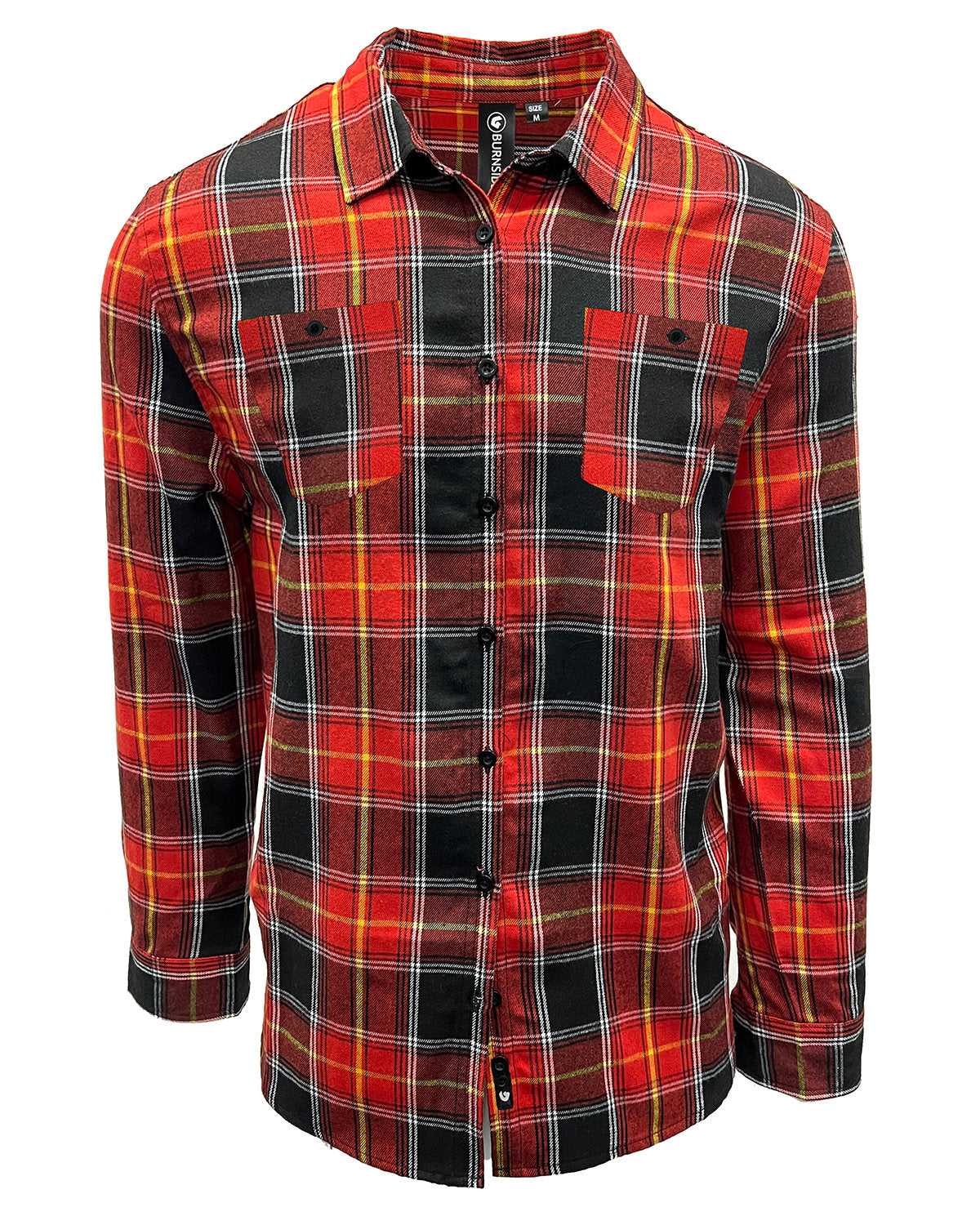 Burnside 8220 Perfect Flannel Work Shirt - Fire Red/ Black - HIT a Double - 1