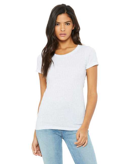 Bella + Canvas B8413 Ladies' Triblend Short-Sleeve T-Shirt - White Fleck Trb - HIT a Double